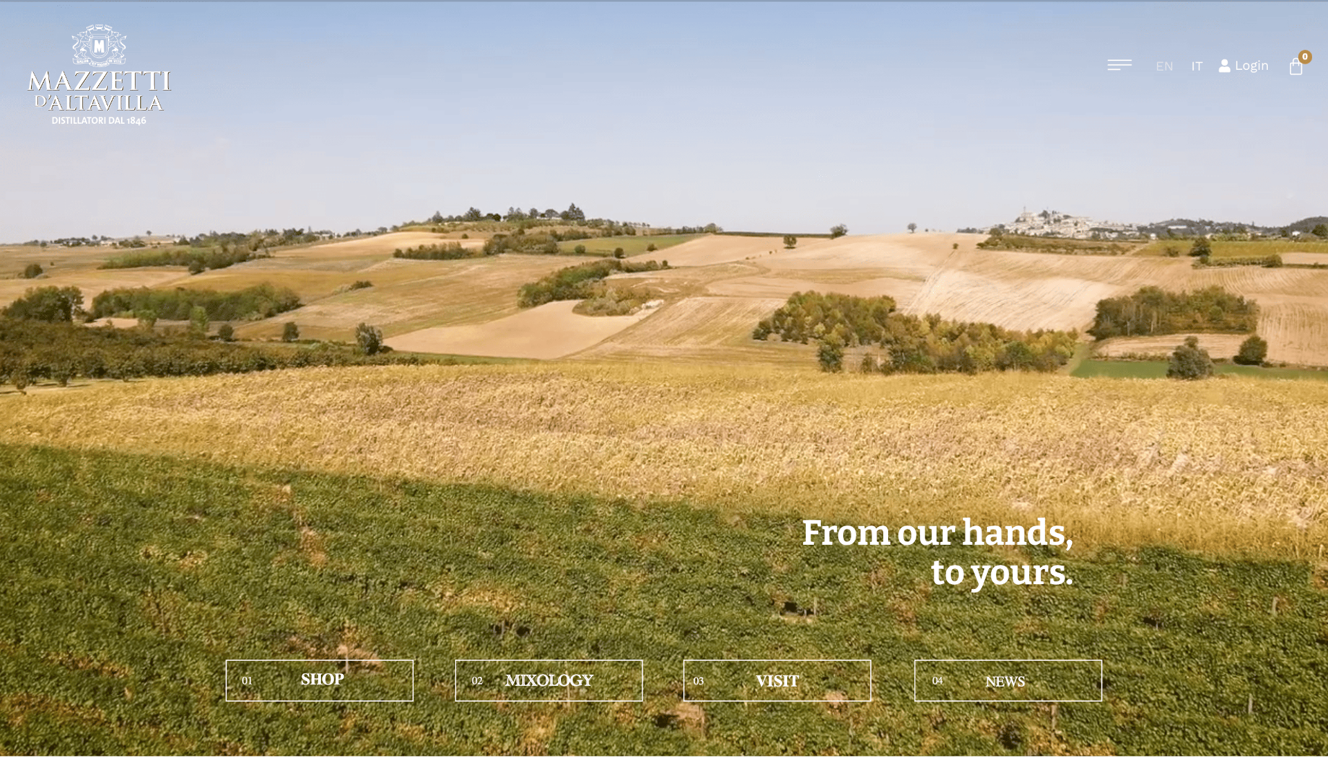 Sito web Mazzetti d'Altavilla — Food & Beverage
